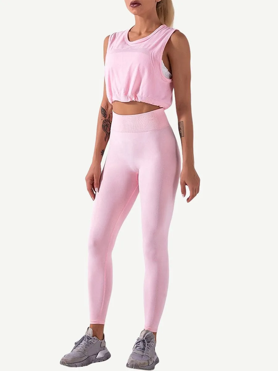 Seamless Sports Tank Top and High Waisted Leggings