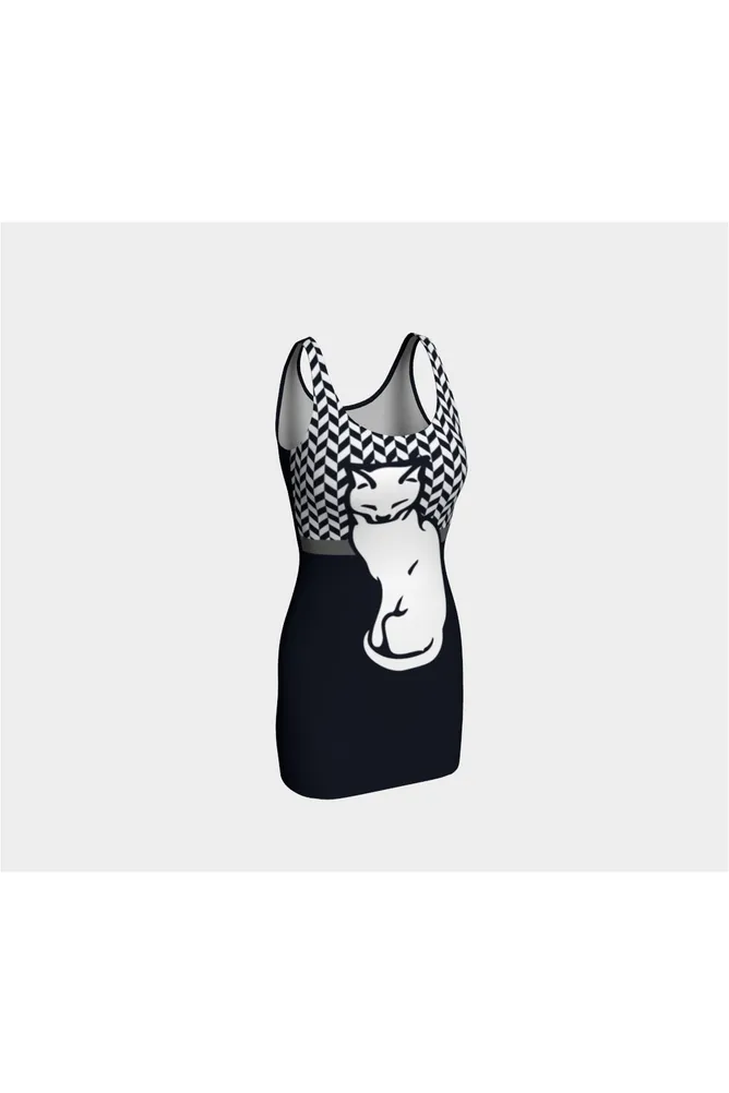 Sitting Cat Bodycon Dress