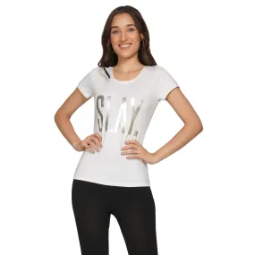 SLAY. Women's Limited Edition Silver Foil Printed T-shirt Matte Finish