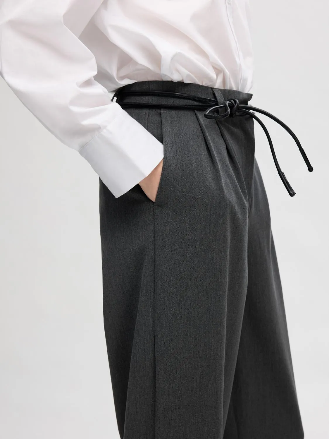 SLFPIYA Trousers - Dark Grey