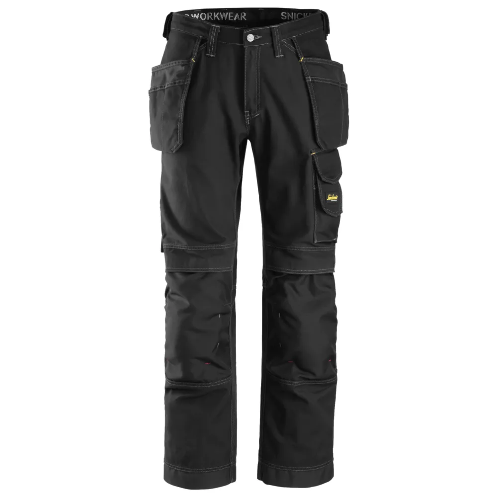 Snickers 3215 Craftsmen Holster Pocket Trousers, Comfort Cotton Black