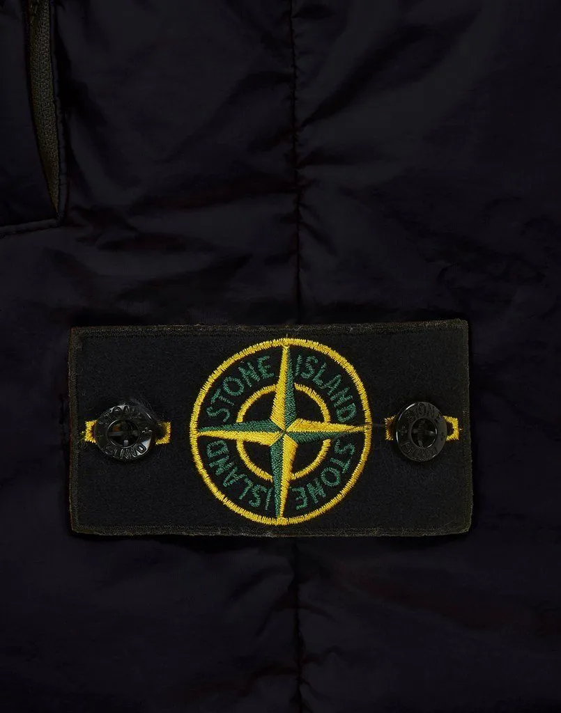 STONE ISLAND garment dyed crinkle gilet navy
