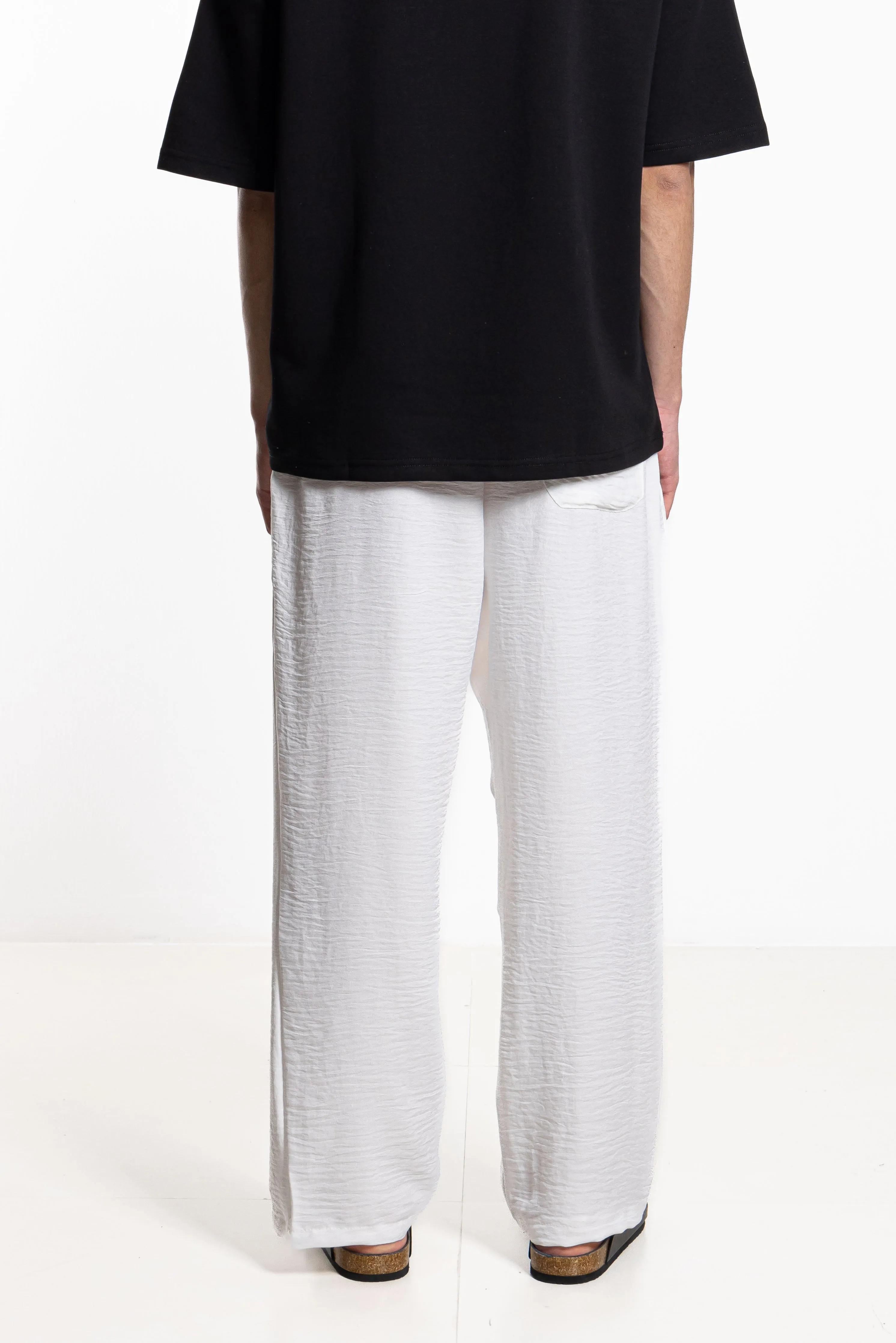 STRAIGHT FIT SOFT JOGGER WAIST TROUSERS