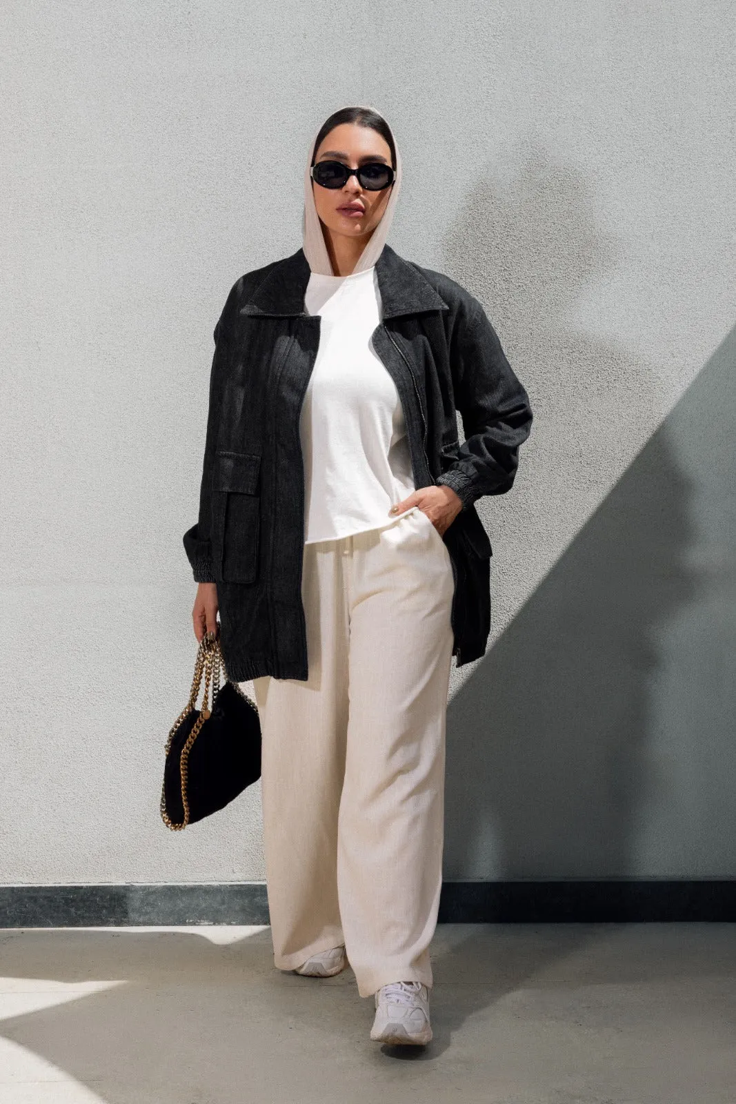 STRAIGHT LINEN PANT- BEIGE