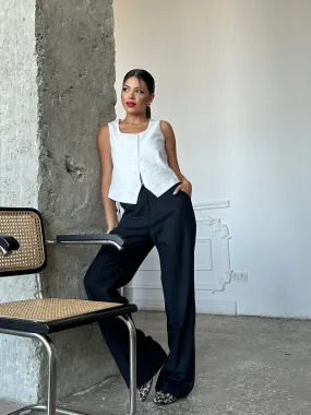 Striped suit pants