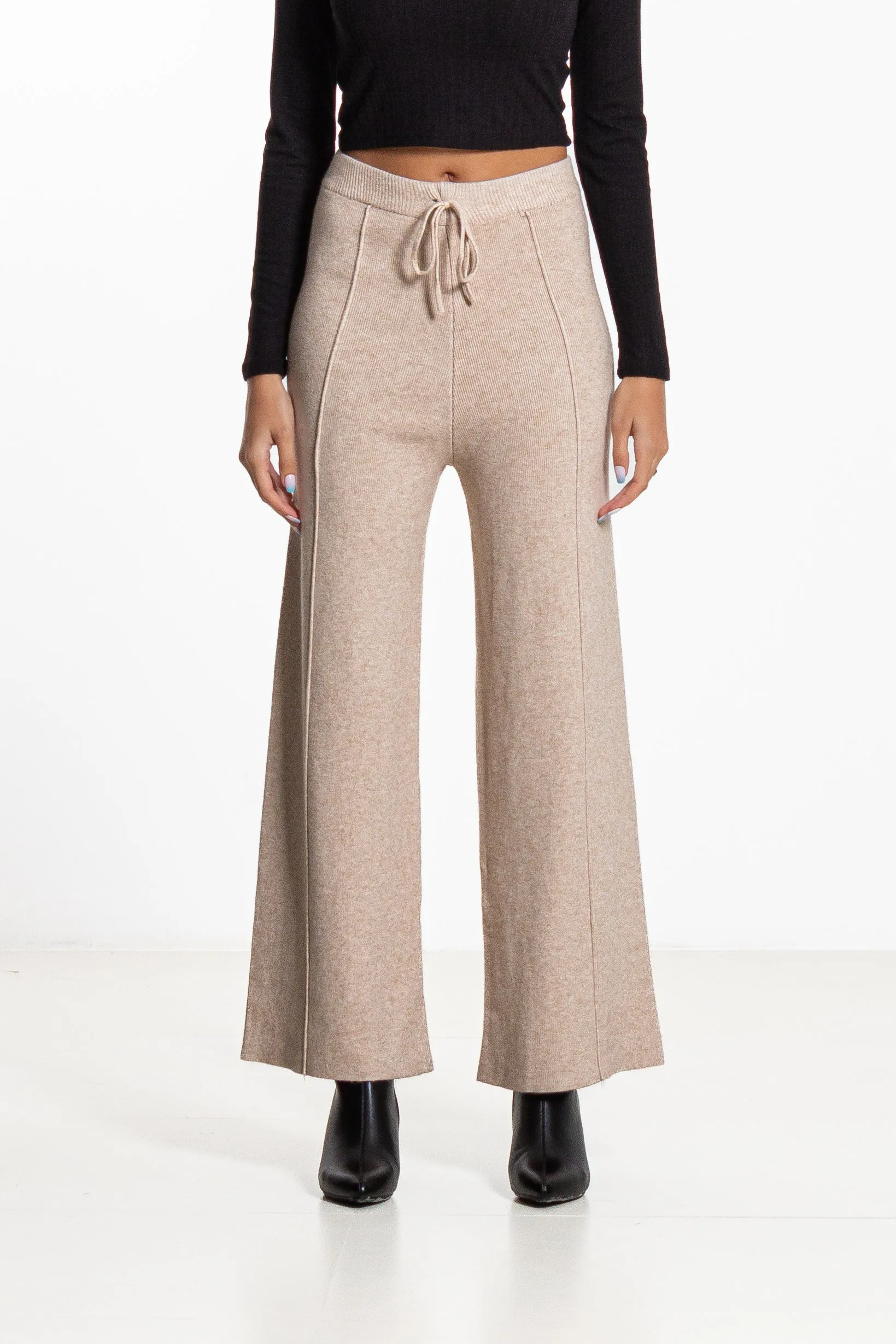 TEXTURED KNIT TROUSERS