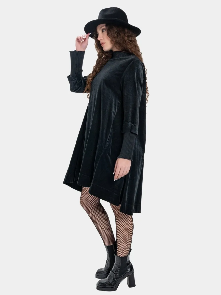 Velvet Tunic with Knit Details