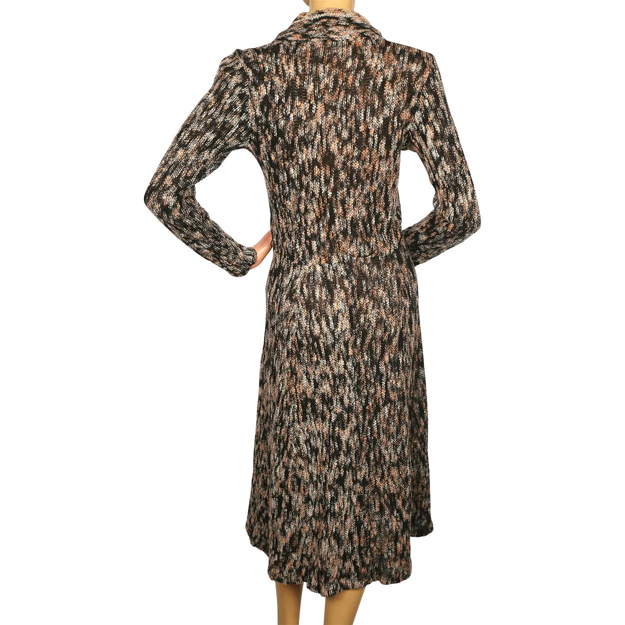 Vintage 1970s British Mod Dress Mary Farrin Wool Knit Made in England Size M