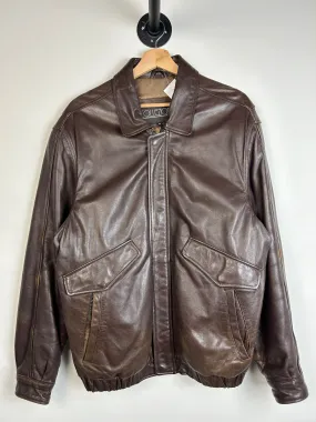 Vintage Collezione Brown Leather Cropped Jacket