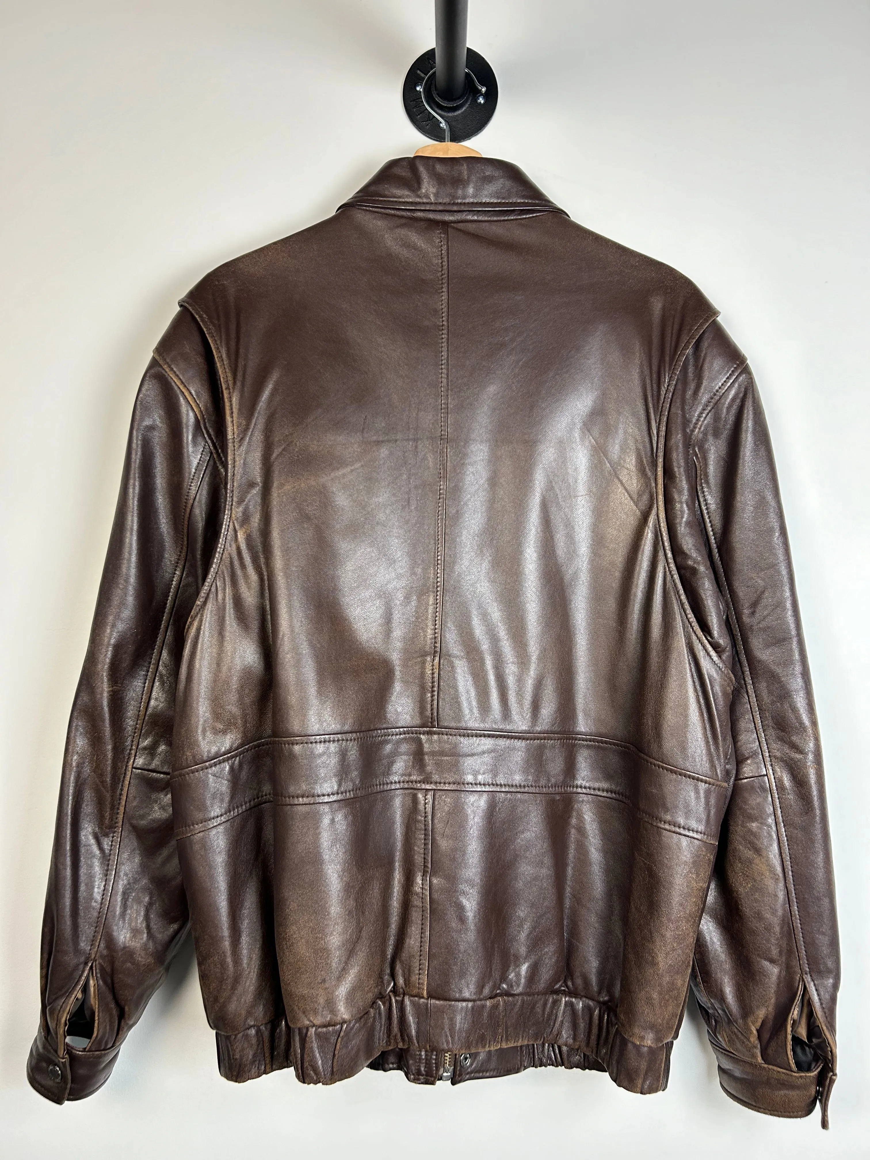 Vintage Collezione Brown Leather Cropped Jacket