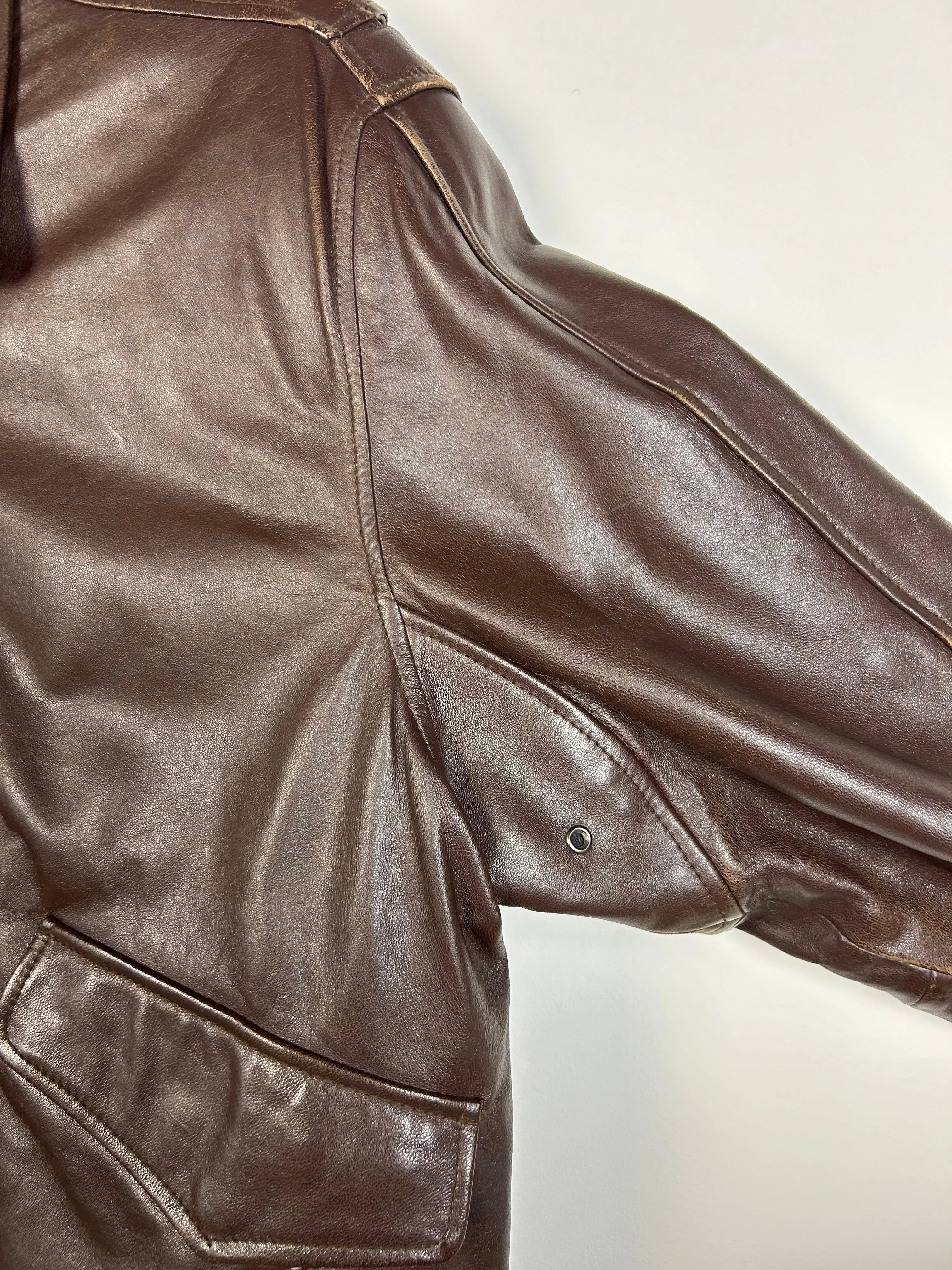 Vintage Collezione Brown Leather Cropped Jacket