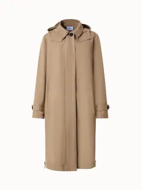Water-Repellent Parka with Removable Hood