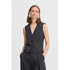 Weste «Danta» in black melange (dunkelgrau) von B.young