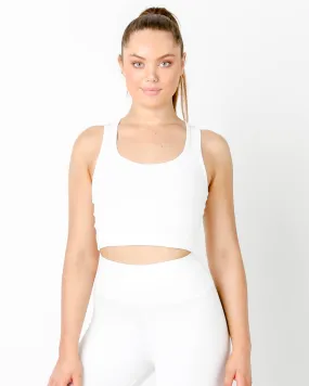 White Gia Racer Tank Top
