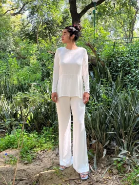 White High Waist Trousers