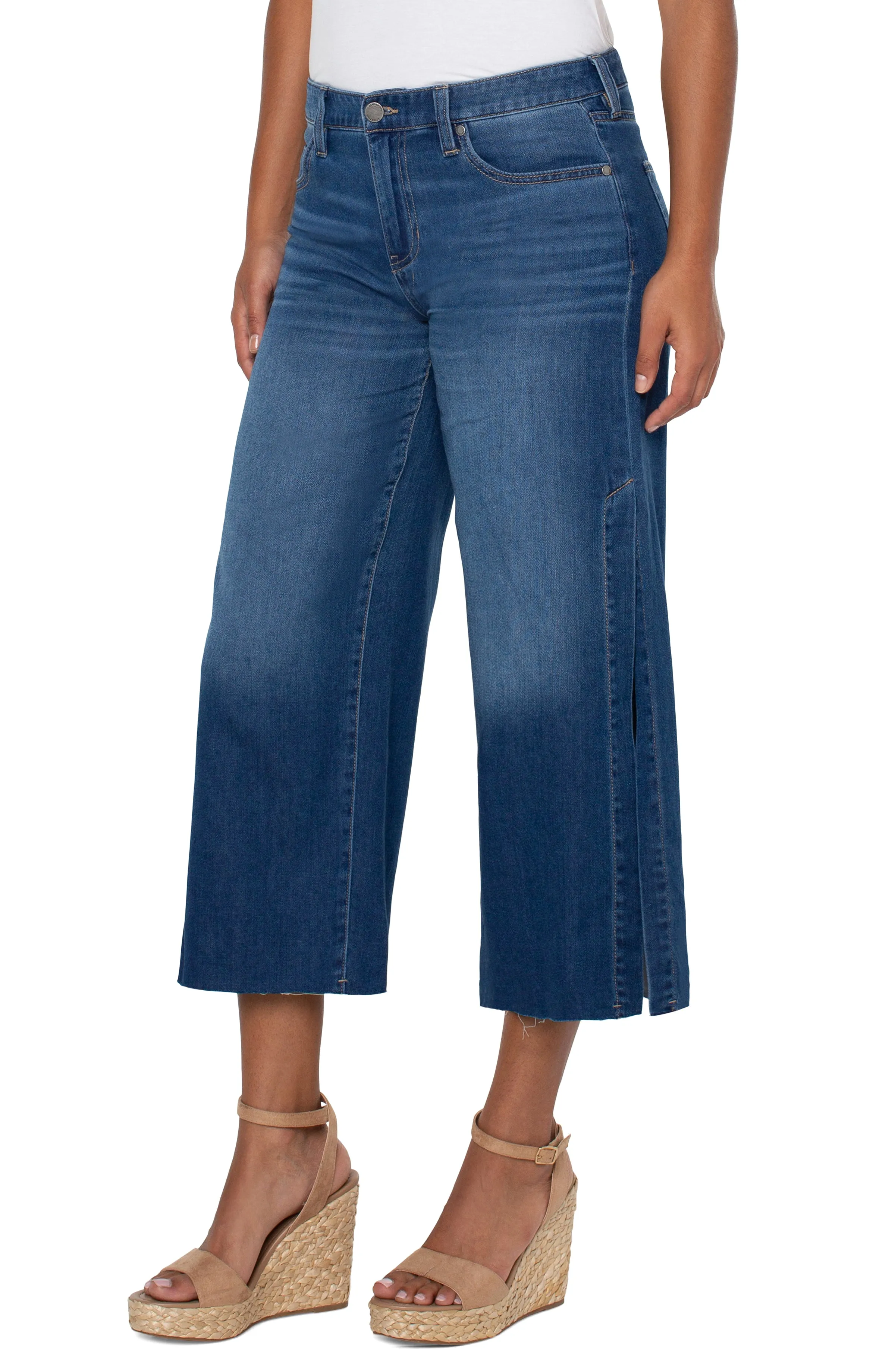 Wide Leg With High Slit Pant