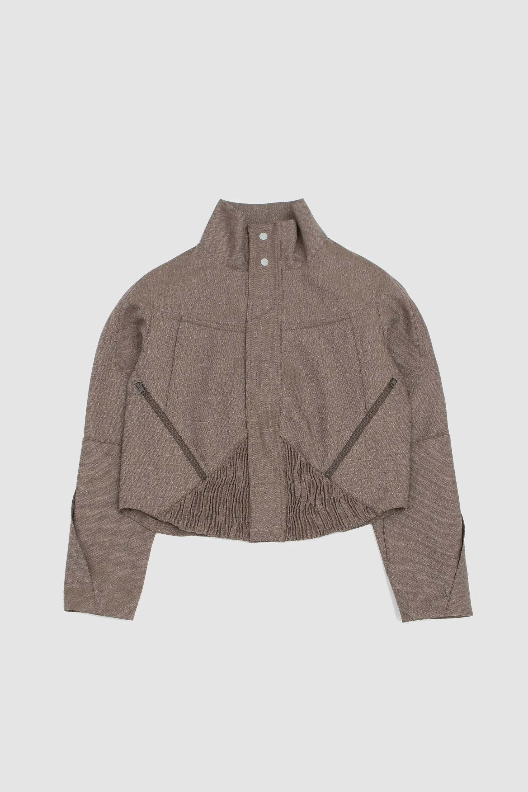 Zafar Cropped Jacket Brown Oak