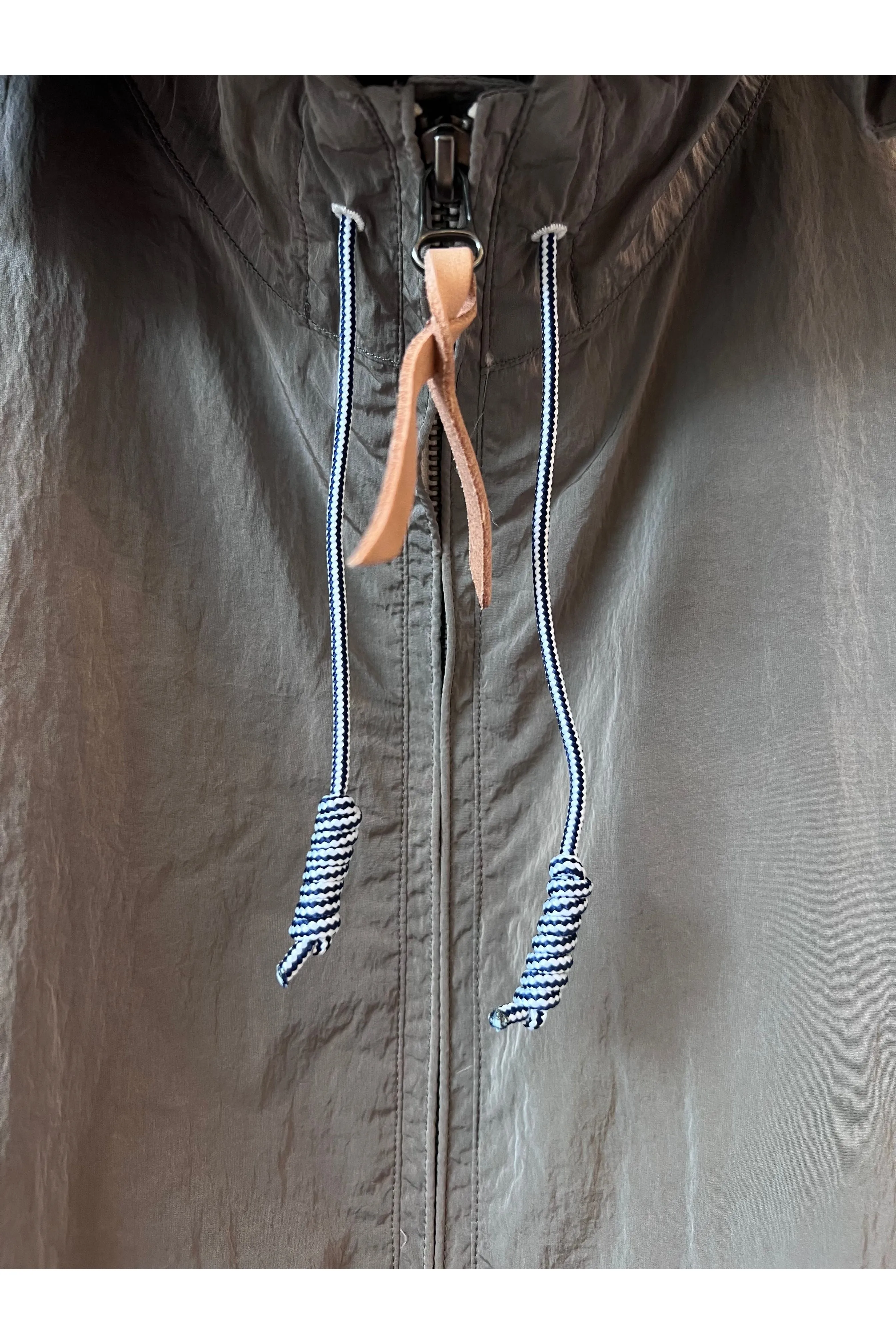 Zip Up Wind Parka - Beige